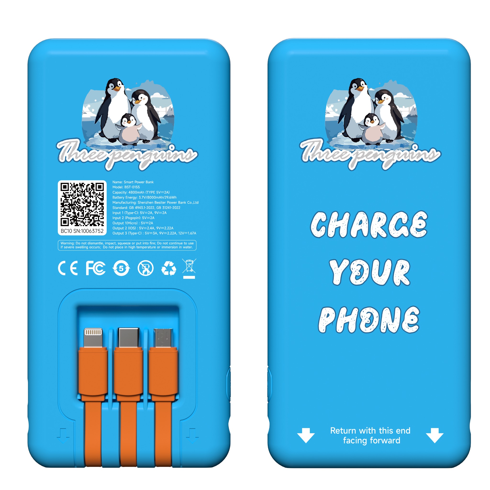 Three Penguins power bank